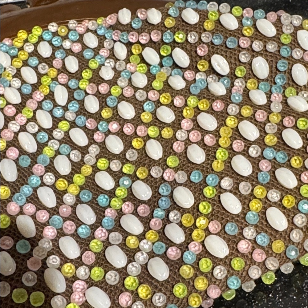 60s JEM Beaded Clutch with Pastel Accents - Picture 5 of 7